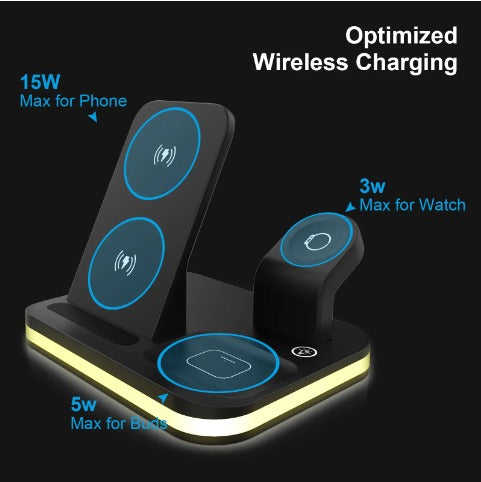 Wireless phone charging pad with multi-function design