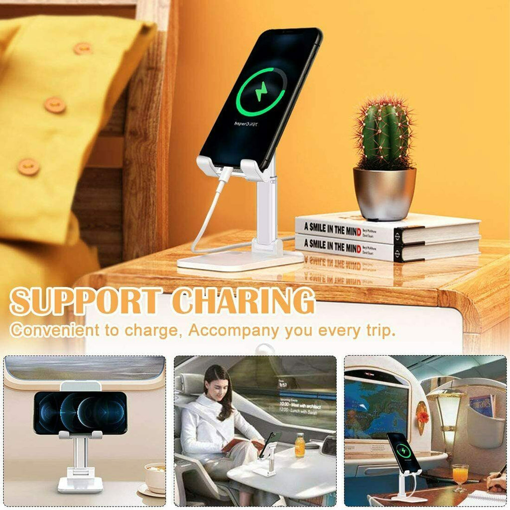 Foldable Desktop Cell & Tablet Stand – Mobile Phone Holder