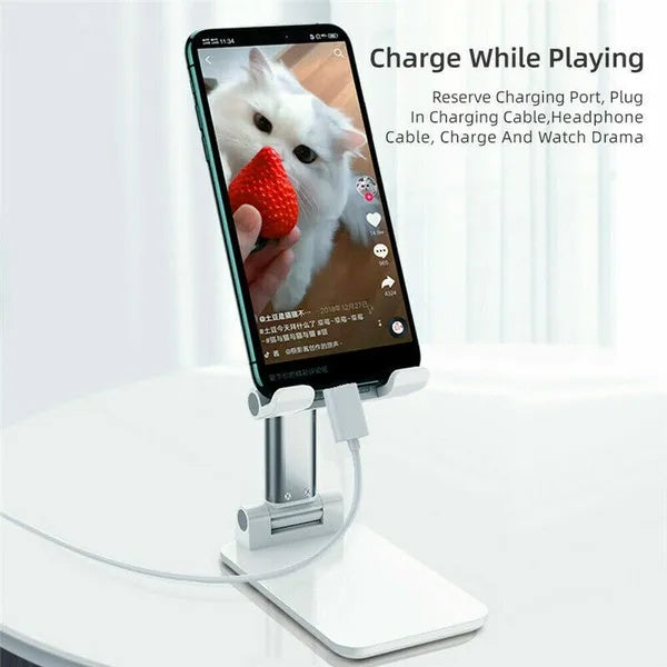 Adjustable phone and tablet holder stand for work, study and video calls