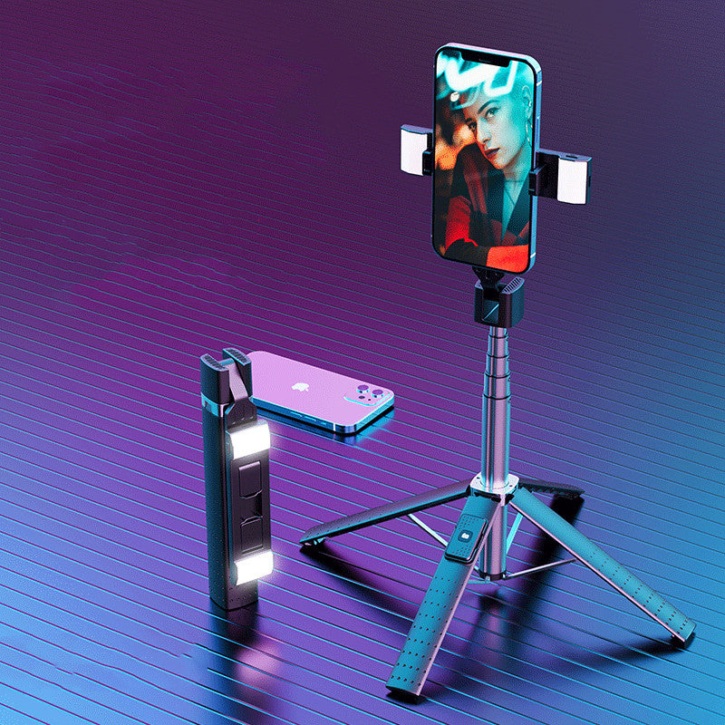 All-in-One Selfie Stick Tripod with LED Fill Light