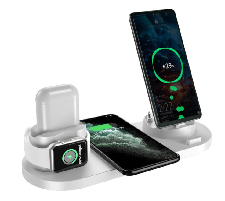 6-in-1 Fast Wireless Charger for iPhone, Apple Watch & AirPods