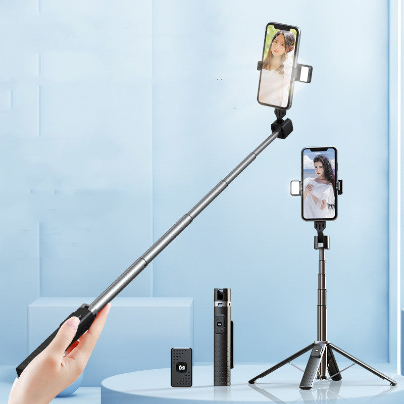 All-in-One Selfie Stick Tripod with LED Fill Light
