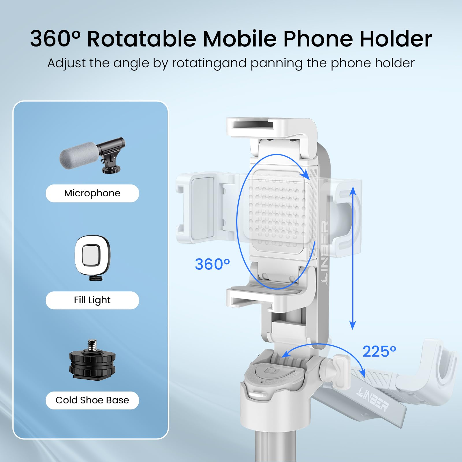 Phone Selfie Tripod Small With Romote - 3 In 1
